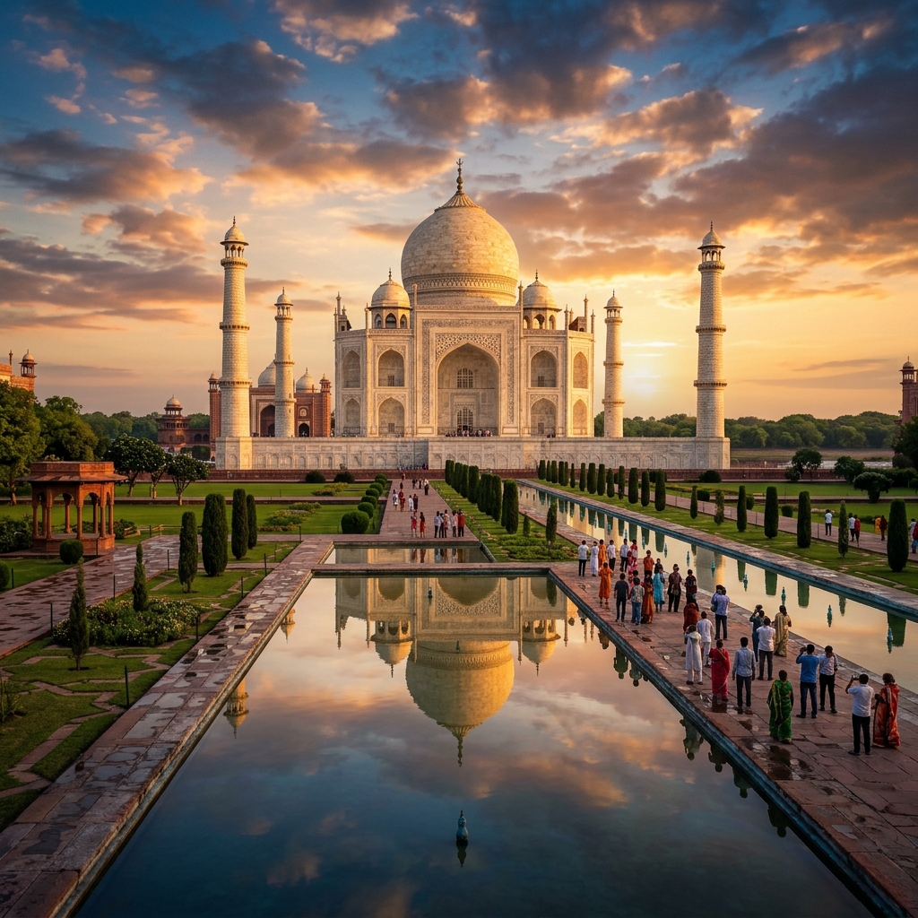 The Taj Mahal — Makrana marble, standing resplendent after over 400 years